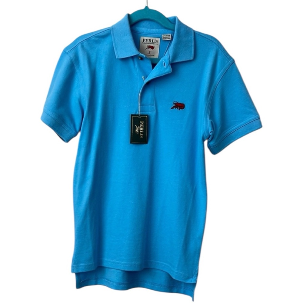 Perlis Louisiana Crawfish Short Sleeve Polo Top Size S